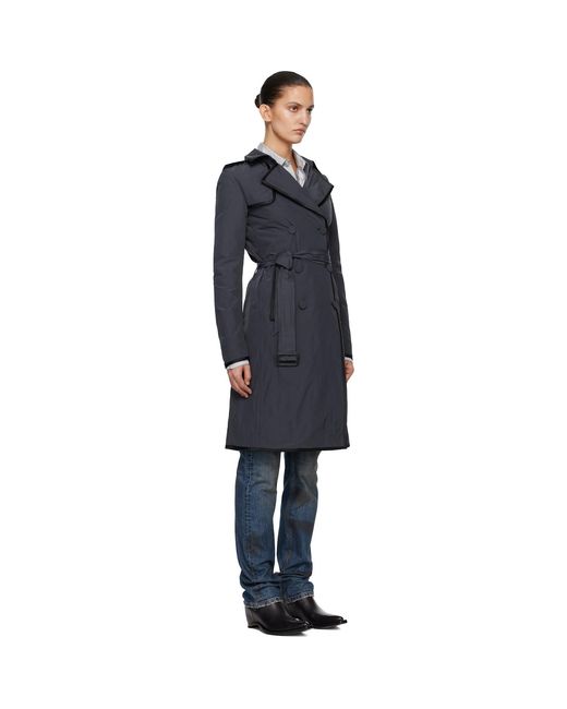 AARON ESH Black Nylon Trench Coat