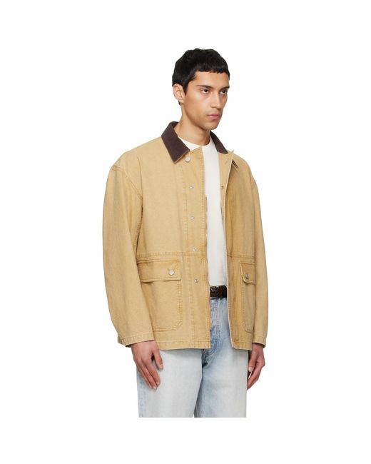 TONYWACK Natural Garment Washed Barn Jacket for men