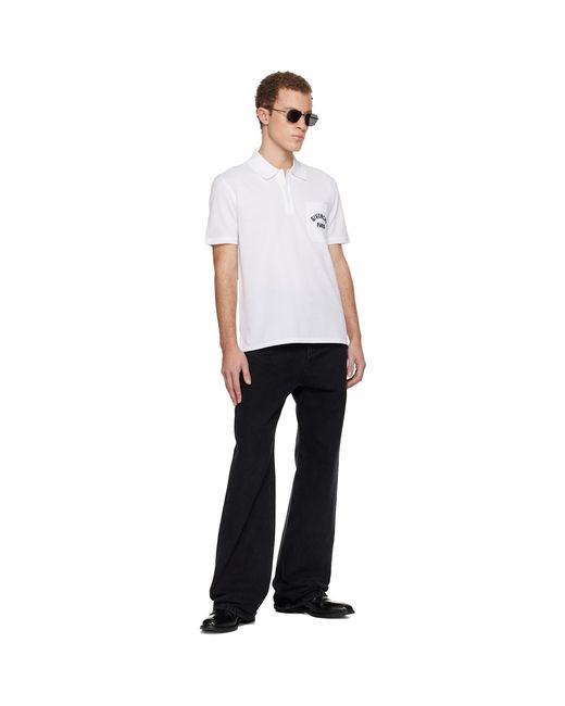 Givenchy White Front Pocket Polo for men