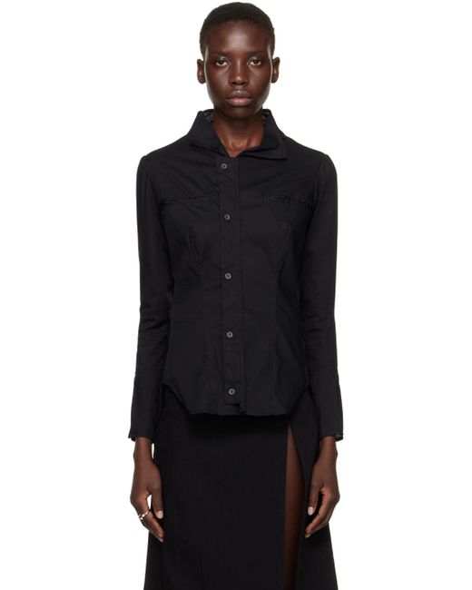 Veston noir à col droit montant Yohji Yamamoto en coloris Black