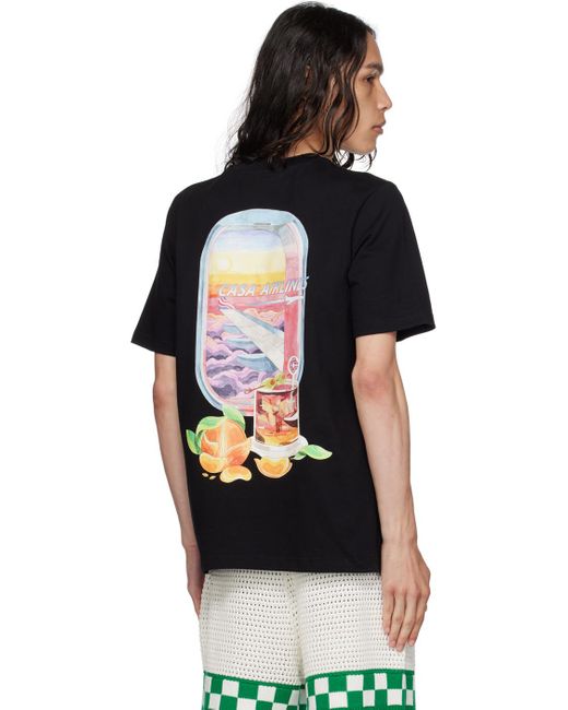 Casablancabrand Ssense Exclusive Black Panoramique T-shirt for men