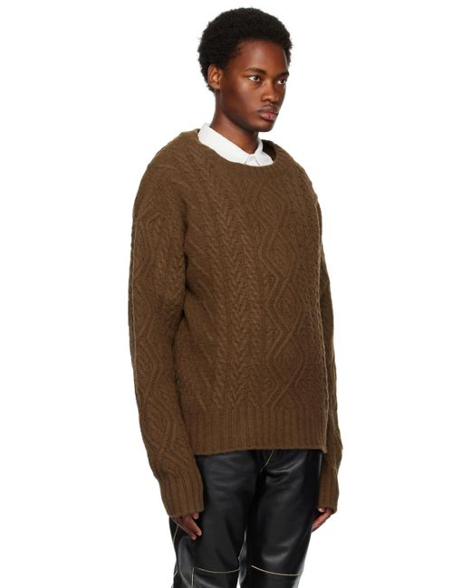 Martine Rose Brown Doll Sweater for men