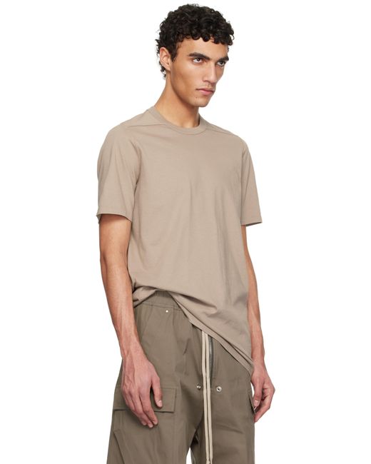 メンズ Rick Owens トープ Hollywood Level Tシャツ Multicolor