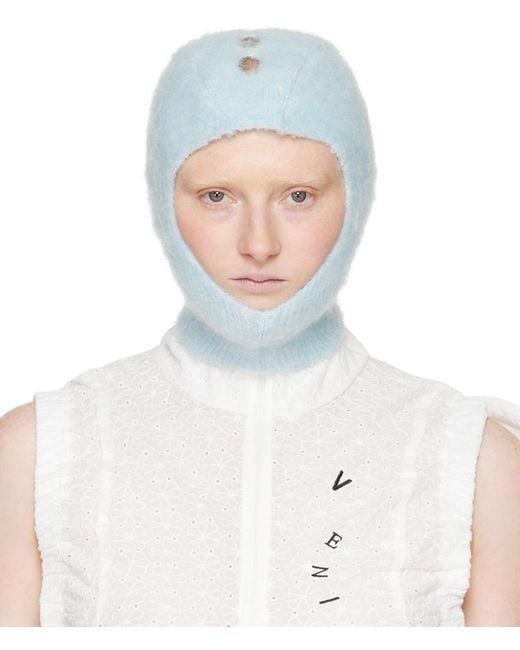 Sinéad O'Dwyer White Mohair Balaclava