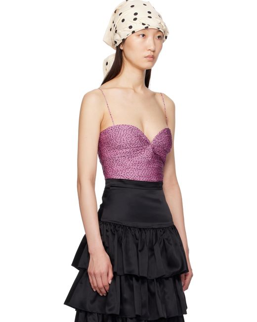 Valentino Black Chiffon Plusdepois Print Top