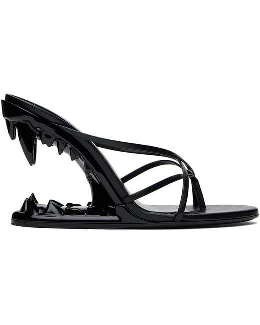 Gcds Black Morso Thong Heeled Sandals