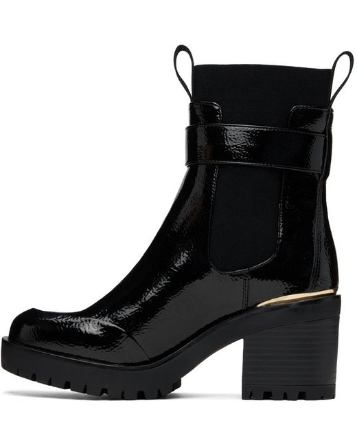Versace Black Mia Buckle Ankle Boots