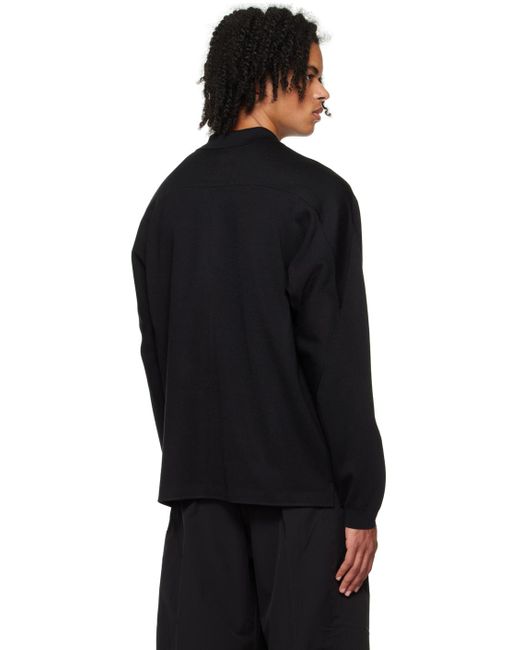 Descente Allterrain Black Fusion Knit Polo for men