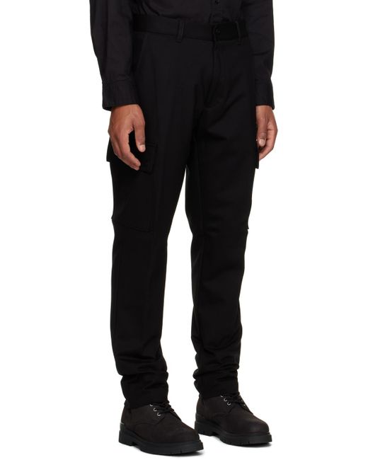Pantalon cargo ajusté noir HUGO pour homme en coloris Black