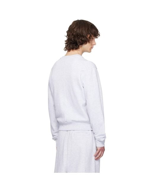 Entire studios White Pod Crew Sweatshirt for men