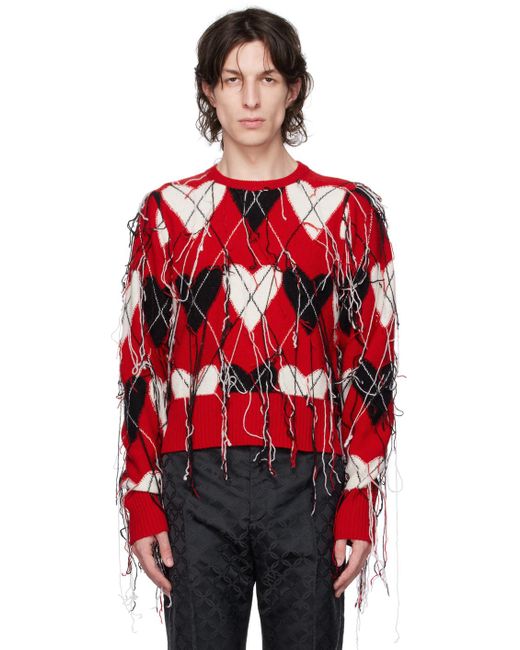 Charles Jeffrey Red Guddle Sweater for men