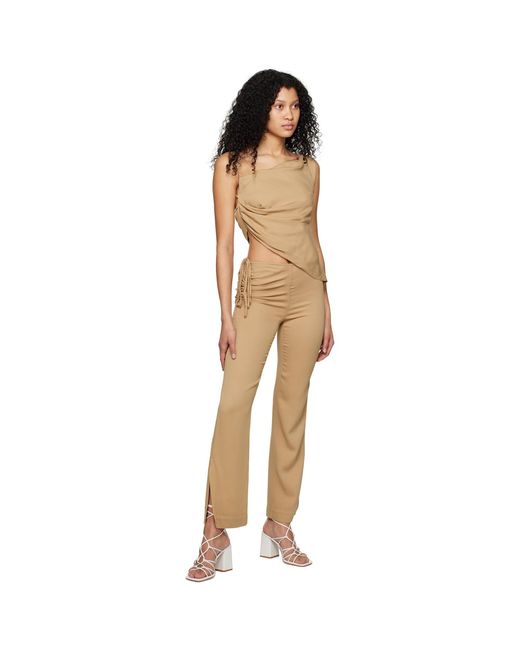 Christopher Esber Natural Tan Bertoia Trousers