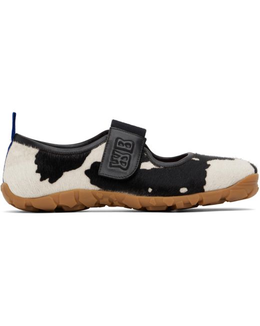 Wales Bonner Black Off- Mary Jane Flat Sneakers for men