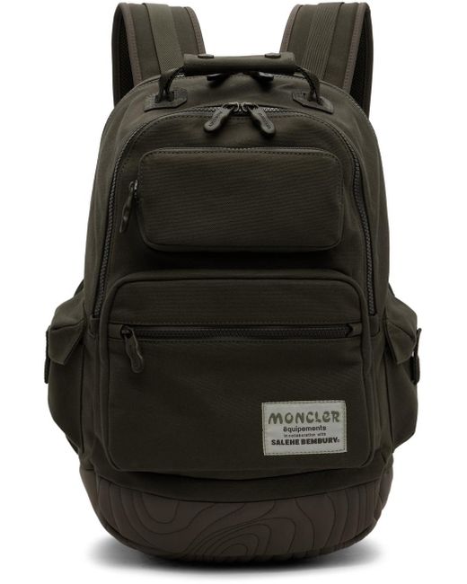 Moncler Genius Black Moncler X Salehe Bembury Khaki Backpack for men