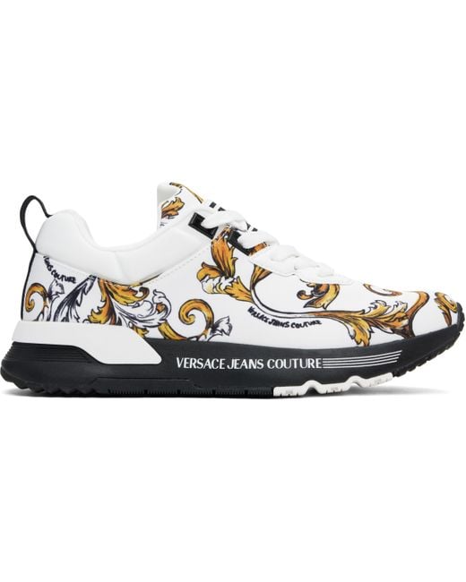 Versace Jeans Couture Black Outline Barocco Dynamic Sneakers for men