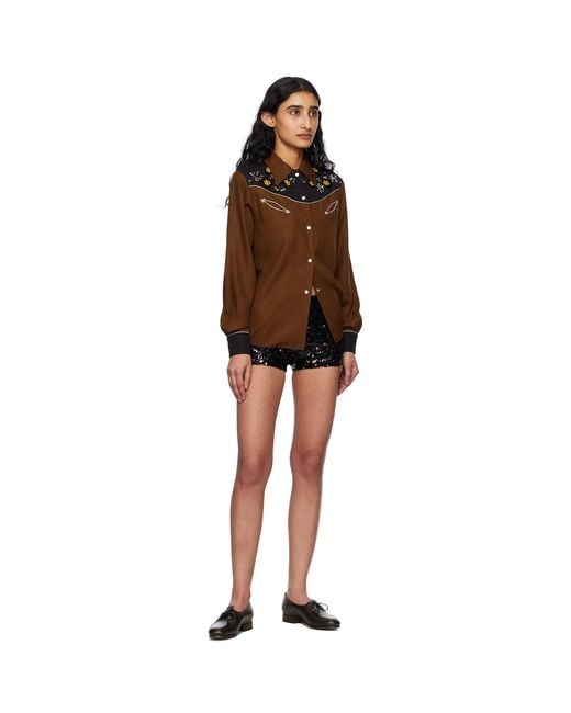 Bode Black Sequin Club Shorts