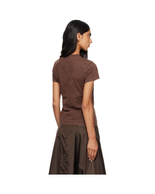 Ganni Brown Future Jersey Banana T-Shirt