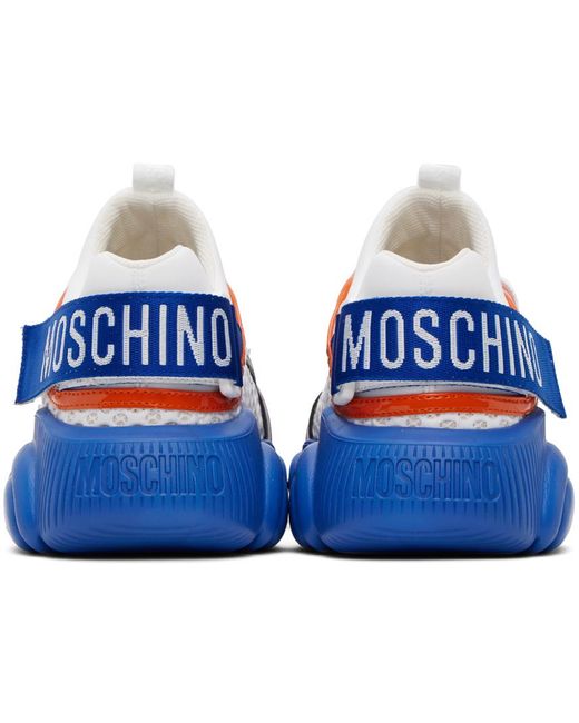 Moschino Black Blue Tape Teddy Sneakers for men