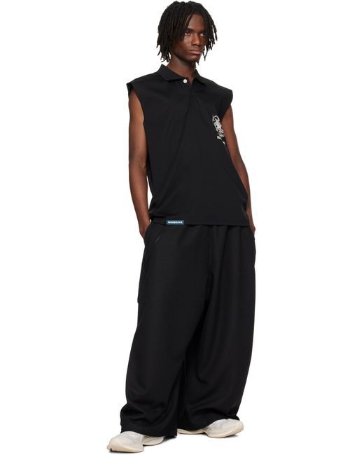 メンズ NAMESAKE ブラック Yuta パネル スウェットパンツ Black