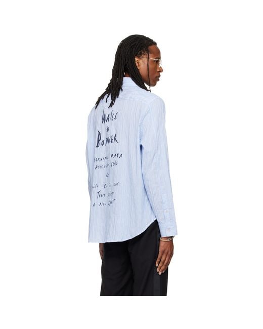 Wales Bonner Blue Atlantic Shirt for men