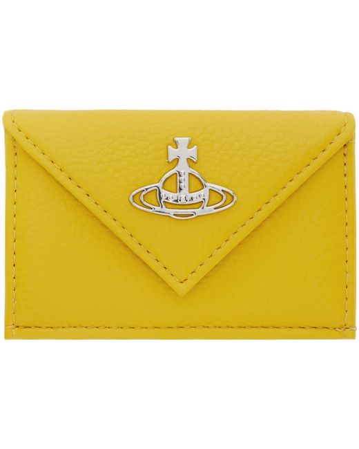Vivienne Westwood Yellow Re-Vegan Envelope Wallet for men