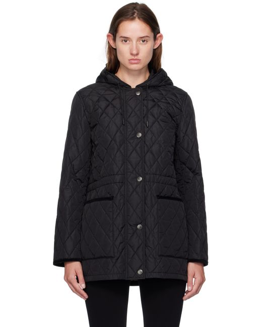 Burberry Black Quilted Nylon Coat