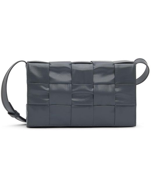 Bottega Veneta Leather Medium Cassette Messenger Bag in Black for Men ...