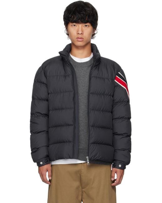 メンズ Moncler ネイビー Solayan ダウンジャケット Black