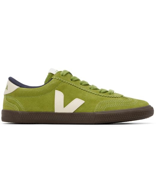 Veja Green Volley Suede Sneakers