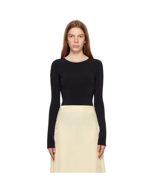 Jil Sander Black Open Back Bodysuit