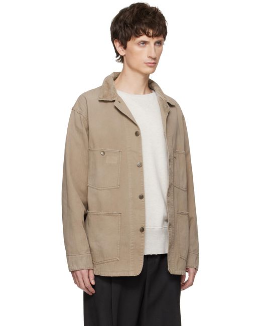 Maison Margiela Natural Herringbone Workwear Jacket for men