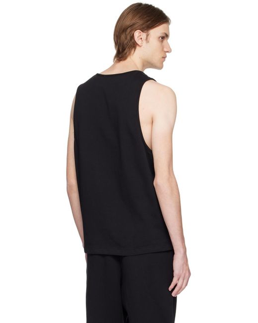 Moschino Black Printed Tank Top for men