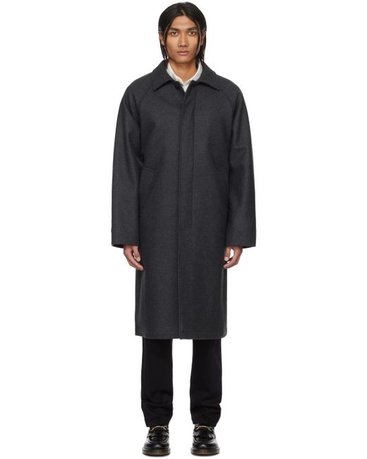 Nudie Jeans Black Gray Corey Coat for men