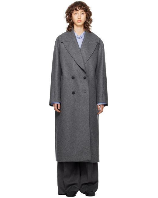 Rohe Black Double-breasted Coat for men