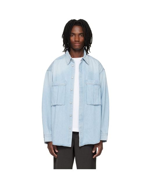 Agolde White Clark Denim Shirt for men