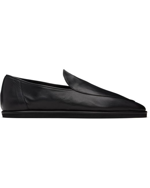 AURALEE Soft Leather Loafers in Black | Lyst