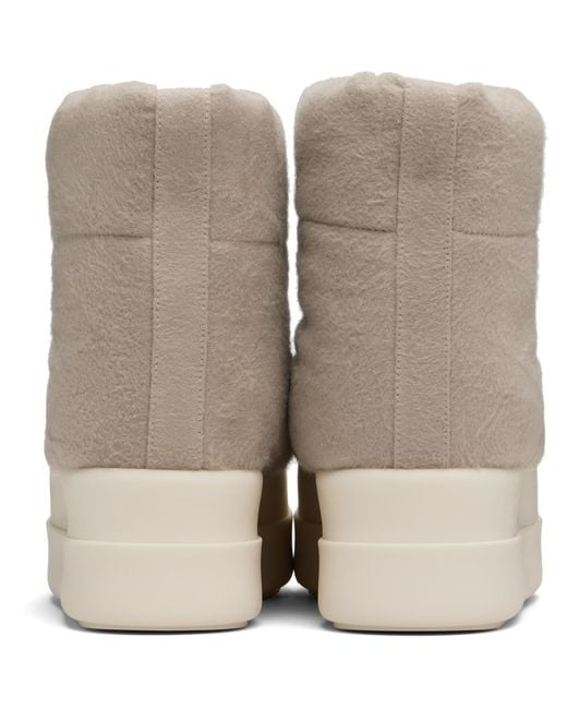 Rick Owens Gray Taupe Concordians Mega Bumper Low Lunar Boots
