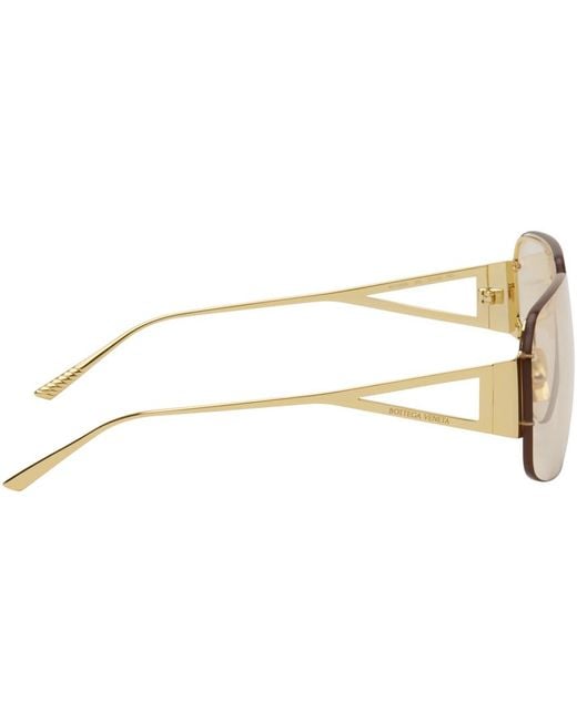 Bottega Veneta Black Gold Rimless Sunglasses for men