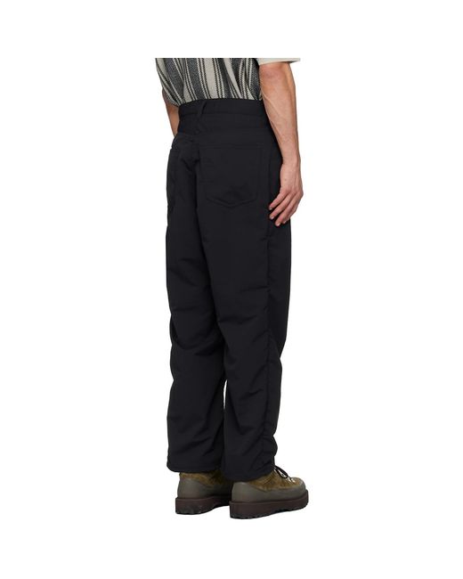 Nanamica Black Ooal Alphadry 5Pocket Trousers for men