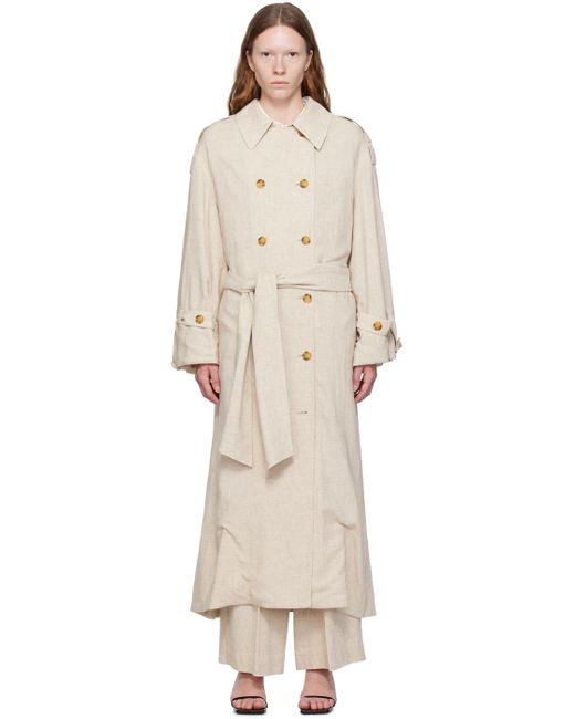 By Malene Birger Natural Alanise Trench Coat