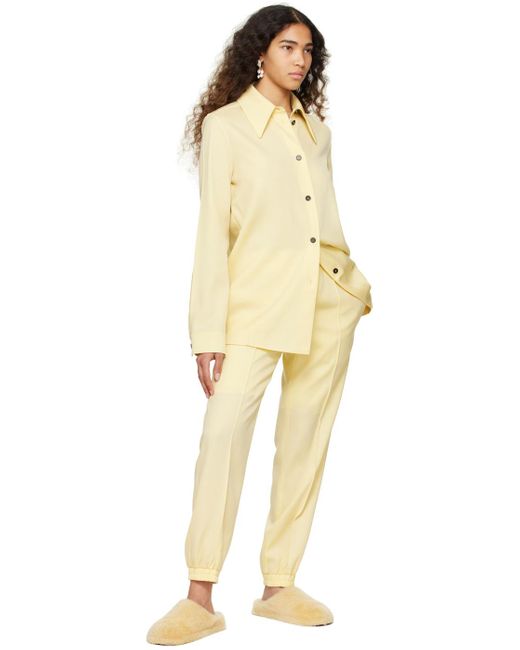 Jil Sander Black Off-white Shearling Slippers