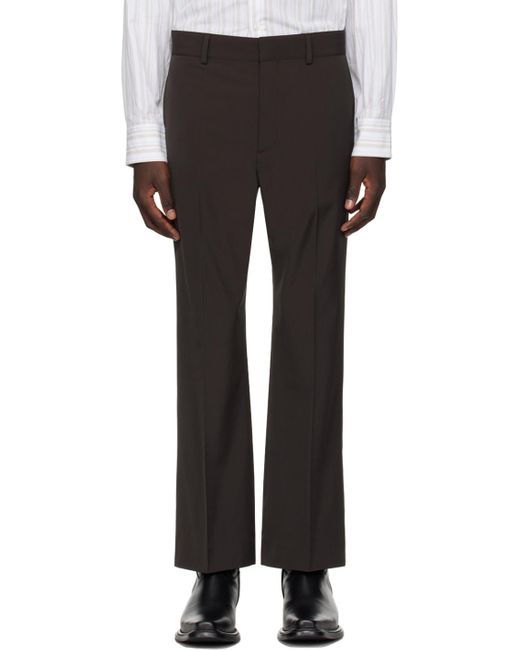 Acne Black Brown Tailored Trousers for men