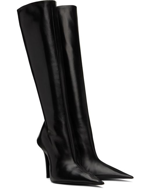 Balenciaga Black Leather Witch 110 Boots