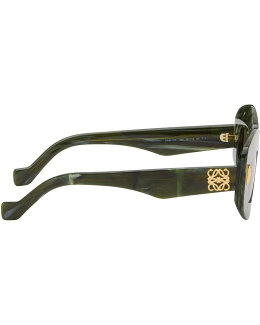 Loewe Green Chunky Anagram Sunglasses