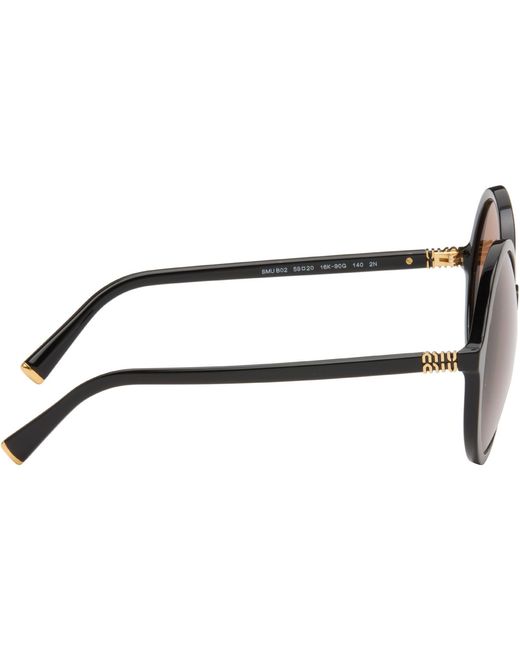 Miu Miu Black 'Miu Regard' Sunglasses