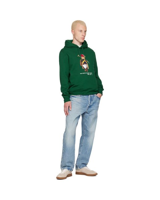 Polo Ralph Lauren Green Polo Bear Fleece Hoodie for men