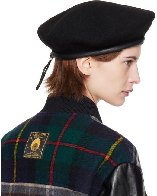 M I S B H V Black Signature Wool Cap