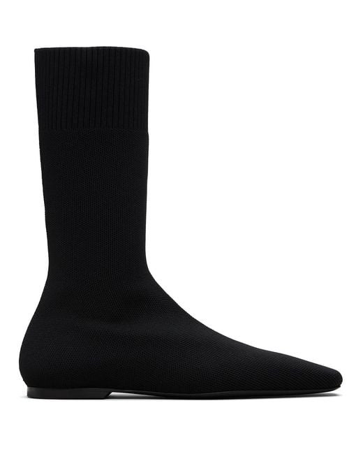 Totême Black Knit Sock Boots
