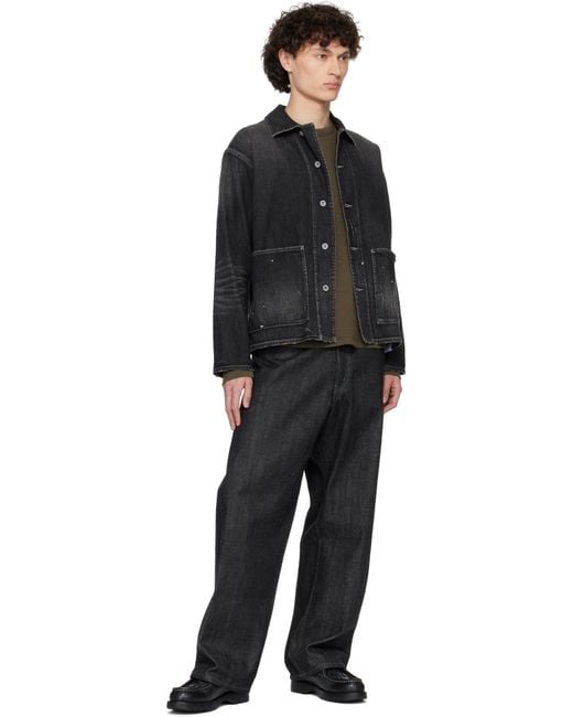 メンズ Neighborhood ブラック Washed Lw Coverall デニムジャケット Black