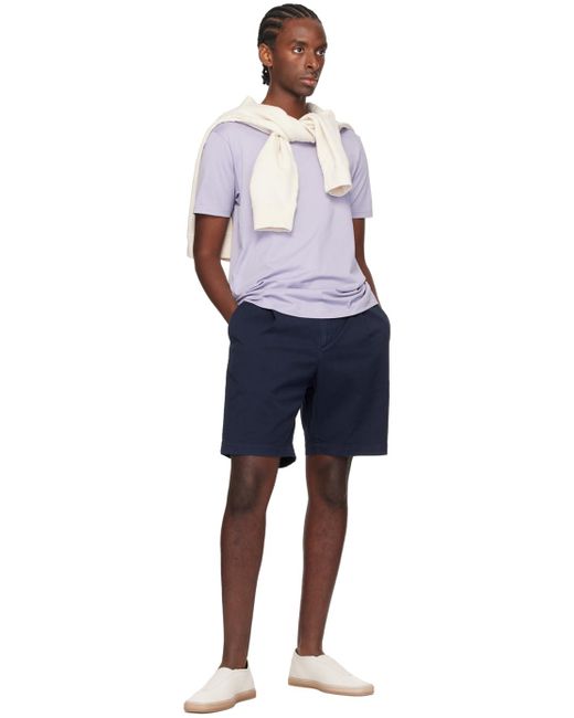 Sunspel Blue Pleated Shorts for men